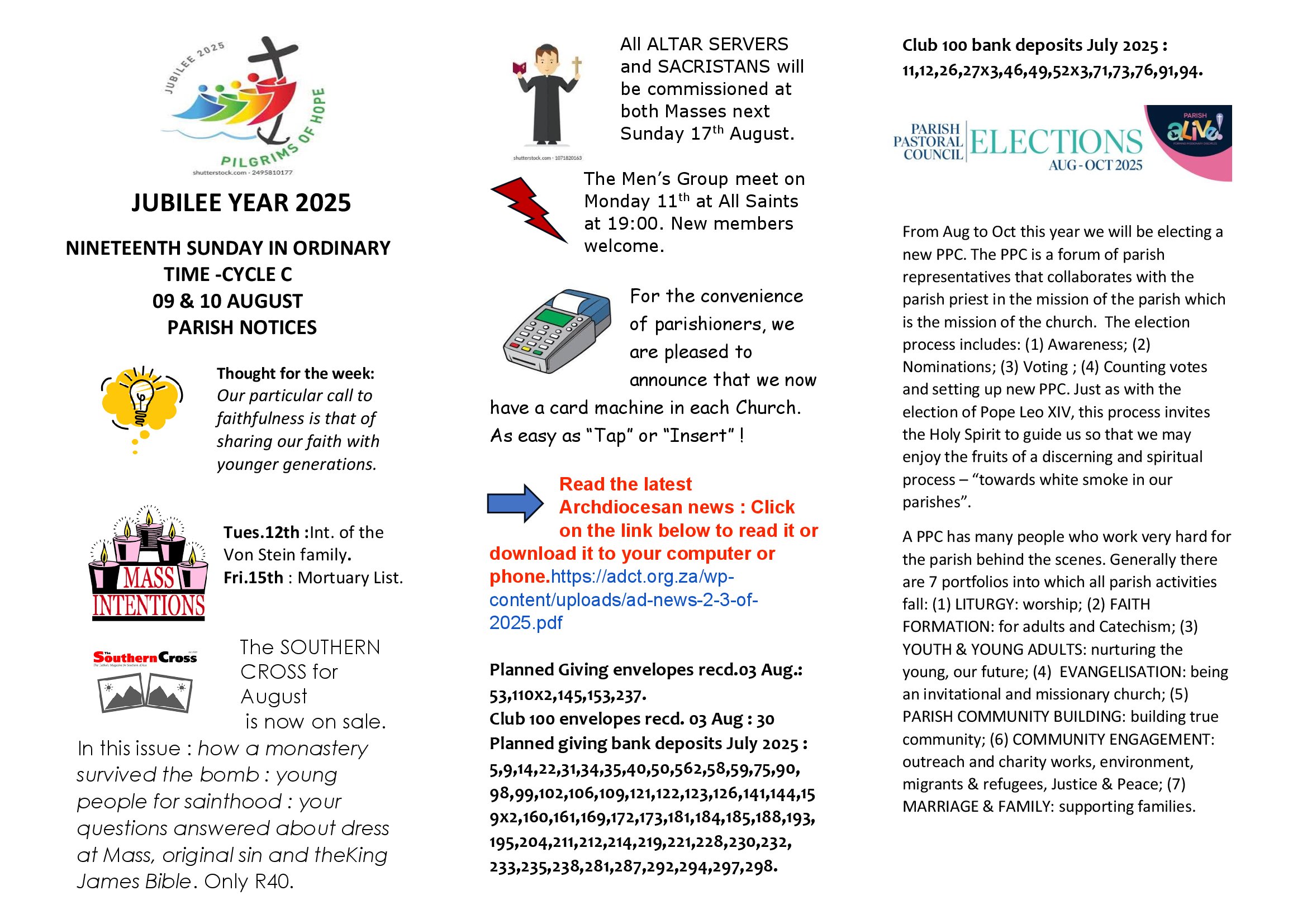 Parish newsletter 10.08.2025